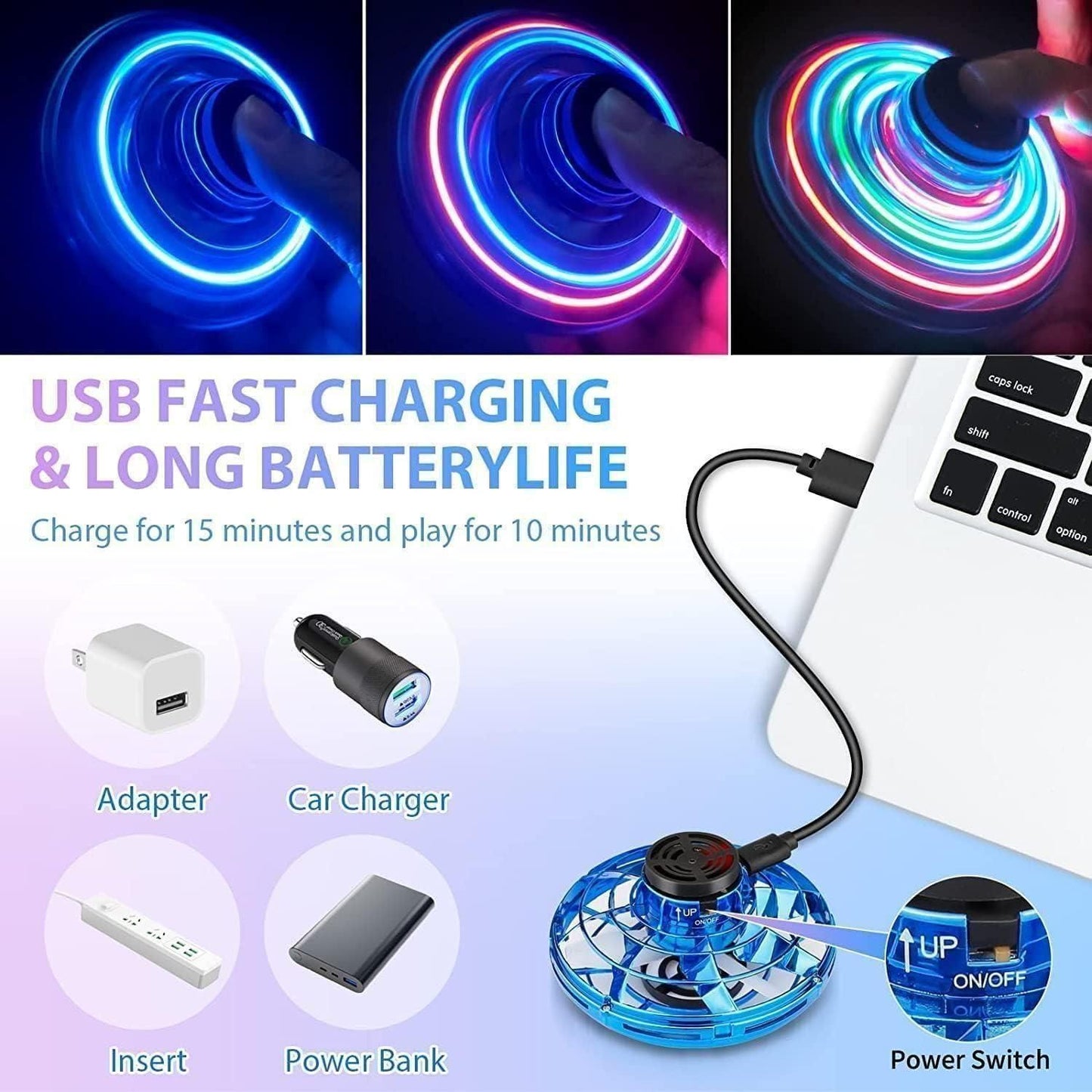 Magic Hover Spinner – Defy Gravity & Have Fun! 🎇🌀 - Pack of 1